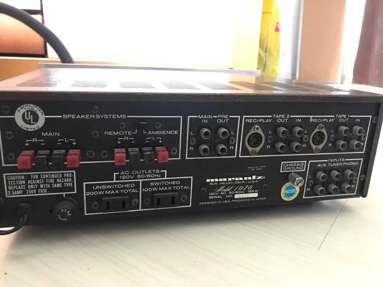Amplificador Marantz 1070 Estéreo - Console - Equipamentos e