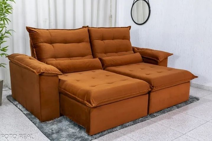 Sofá Retrátil e Reclinável Emanuelly 2,0m   Pague na Entrega! - Foto 4