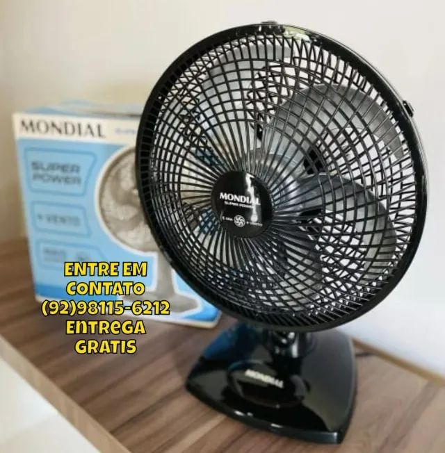 Ventilador de Mesa MONDIAL 110V, 30cm, 6 pás, Super Power - VSP-30-B