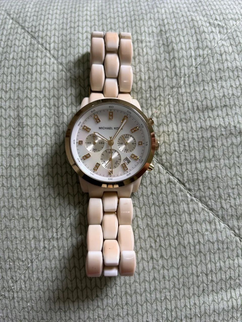 Relógio Michael Kors Dourado com Pulseira offwrite - Foto 2