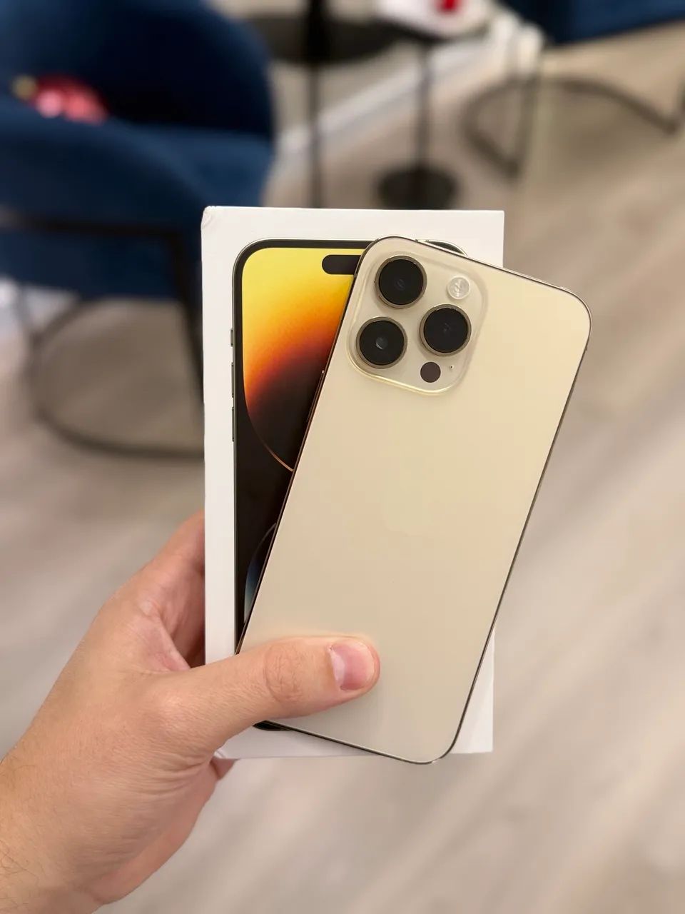 iPhone 14 Pro Max 128gb Gold 87% bateria - Celulares e Smartphones