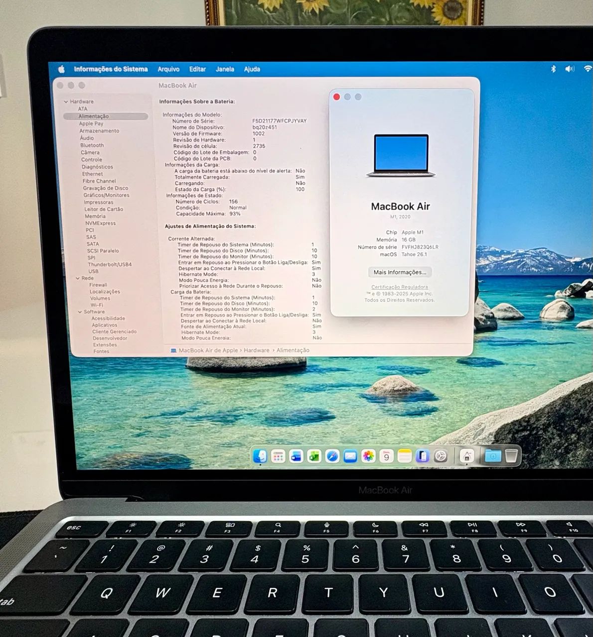 【匿名配送】MacBook Air (2020/M1) 16GB / 256GB Apple Macbook Air M1 256gb 8gb Ram 13'' 2020 Novo Garantia
