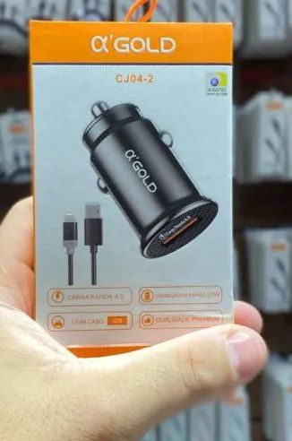 Carregador Veicular Rápido Alpha Gold CJ04-2