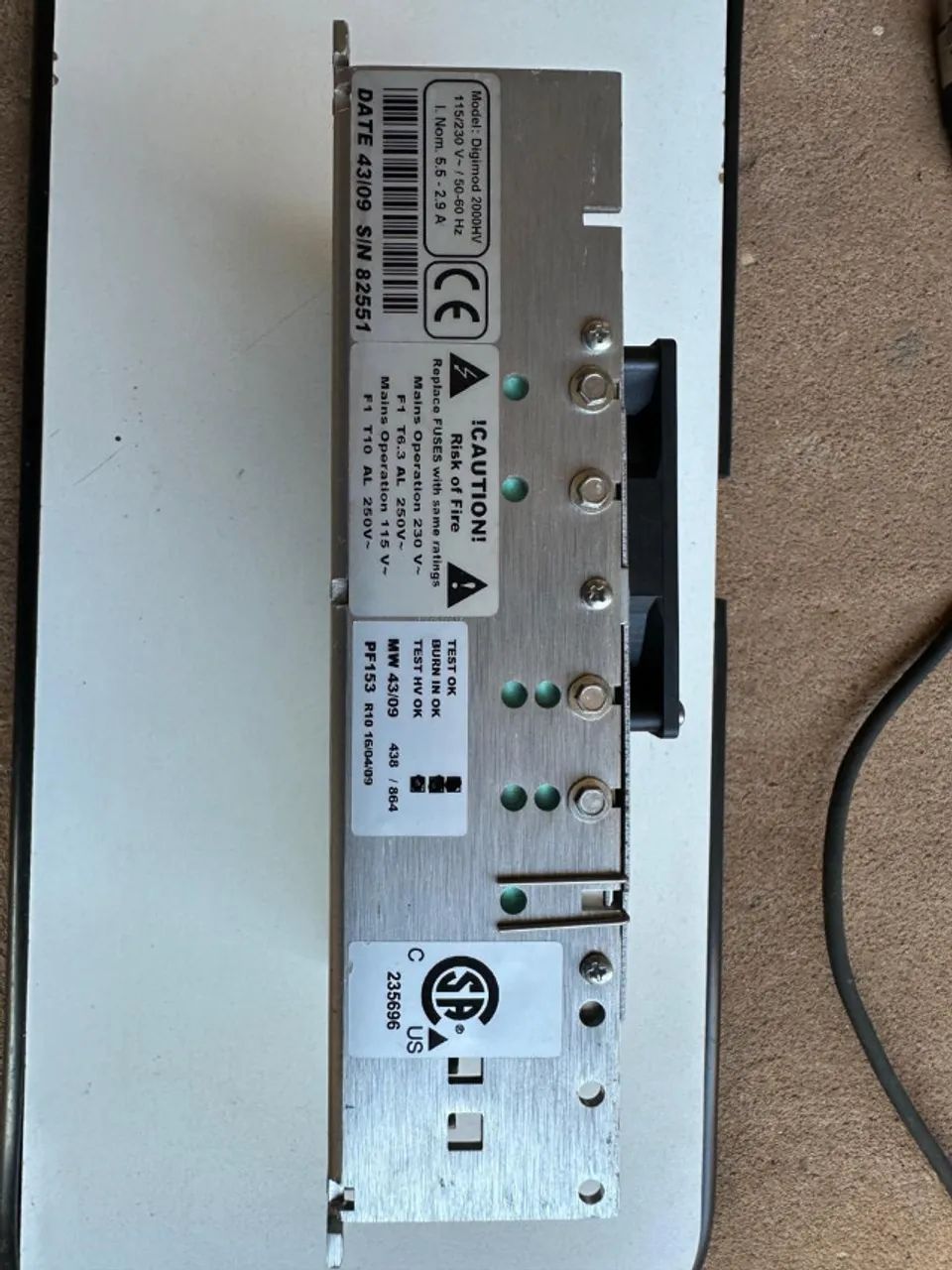 Digimod Powersoft  2000HV  115/230 V ~ / 50-60 HZ     R$ 1620,00