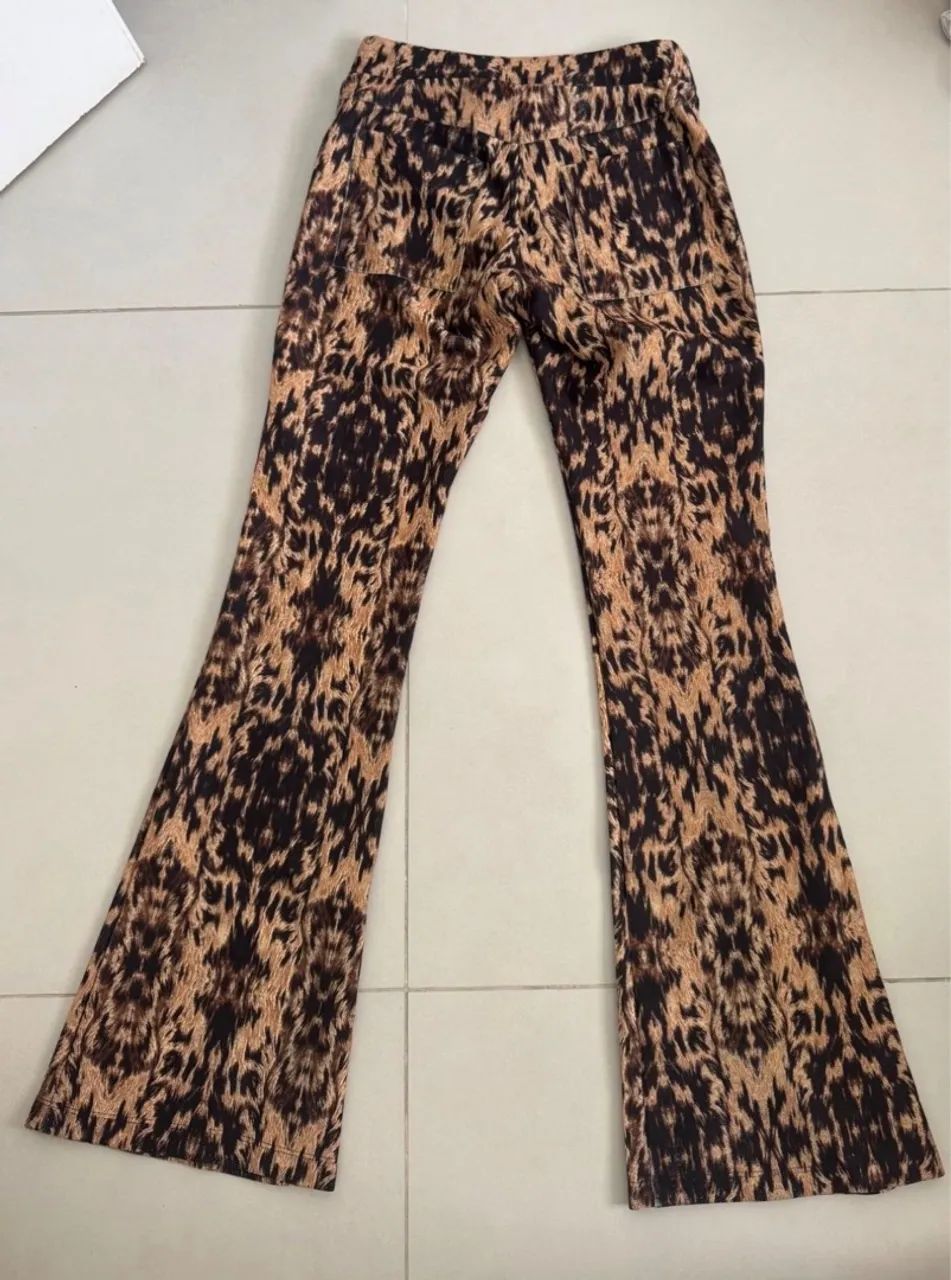 Calça Flare Animal Print Elegante Handbook - Foto 2