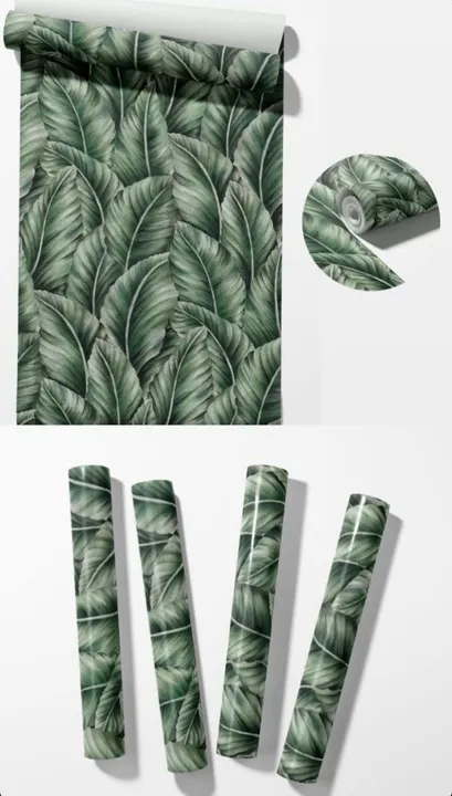 Papel de Parede Tropical Folhas Verdes