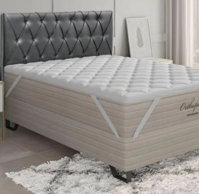 PILLOW TOP ORTOBOM 200 FIOS PERCAL 100% ALGODÃO HIPOALÉRGICO (Queen)