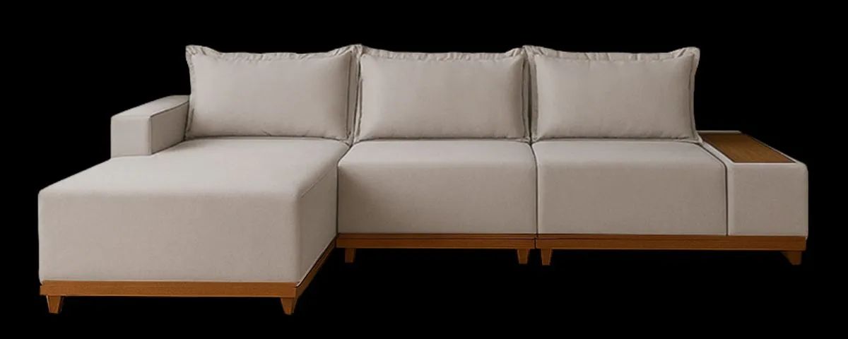 Sofá Living suíça com chaise 2,90 linho - Foto 2