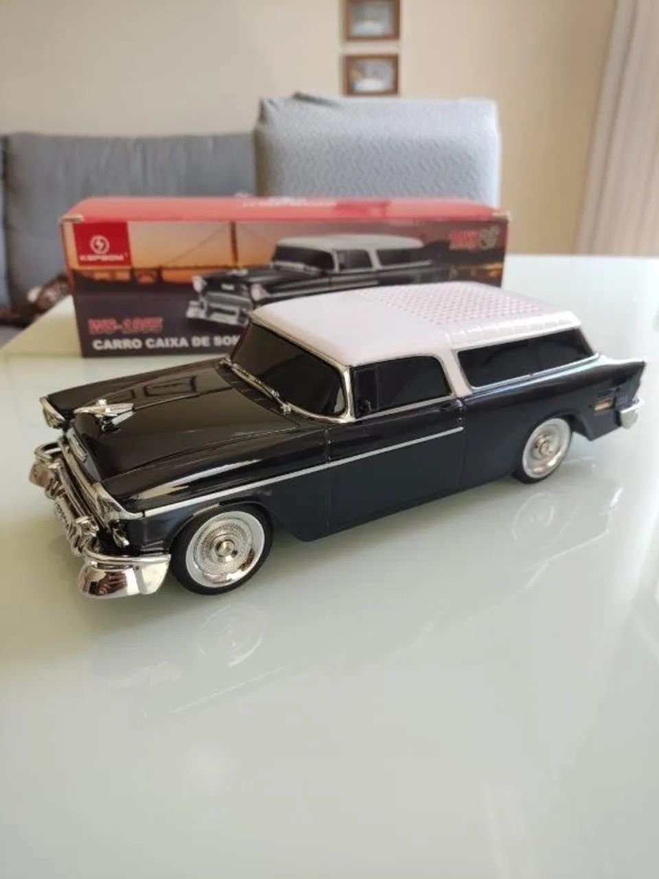 Caixa de Som Carro Clássico - Bluetooth Usb Rádio Fm