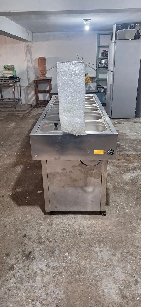BUFFET CARRO TÉRMICO SELF SERVICE QUENTE 10 CUBAS INOX - Foto 2
