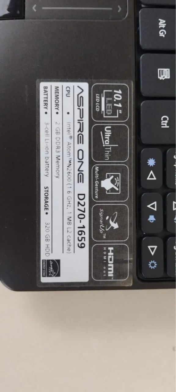 Notebook Acer Aspire One D270-1609 - Foto 3