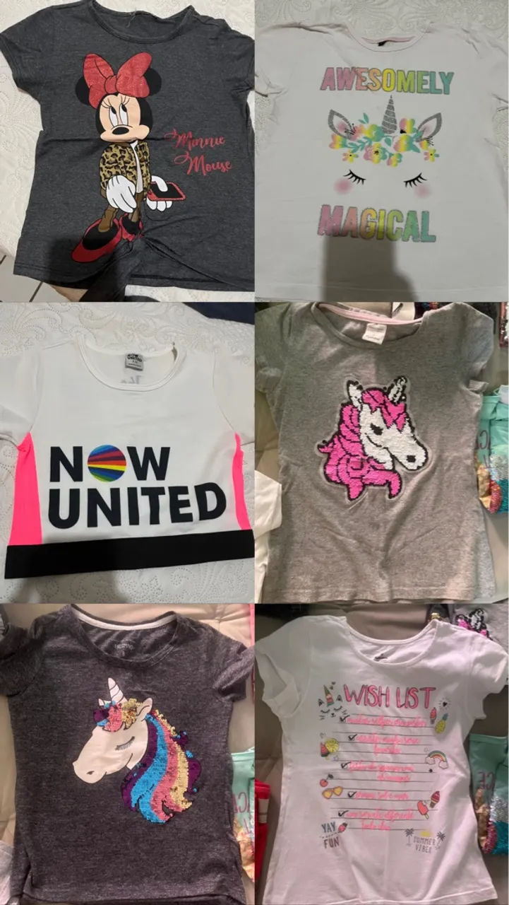 Lote Camisetas Infantis