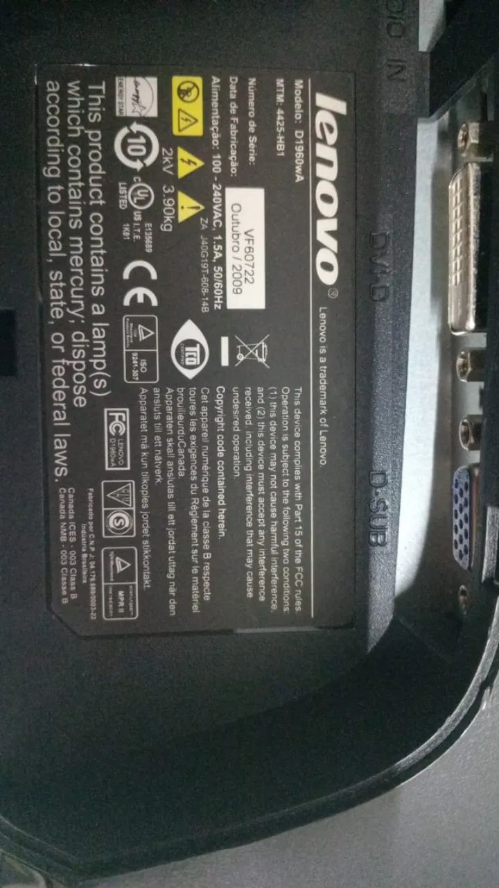 Monitor Lenovo com tela de 19 polegadas para escritório ou casa - Foto 3