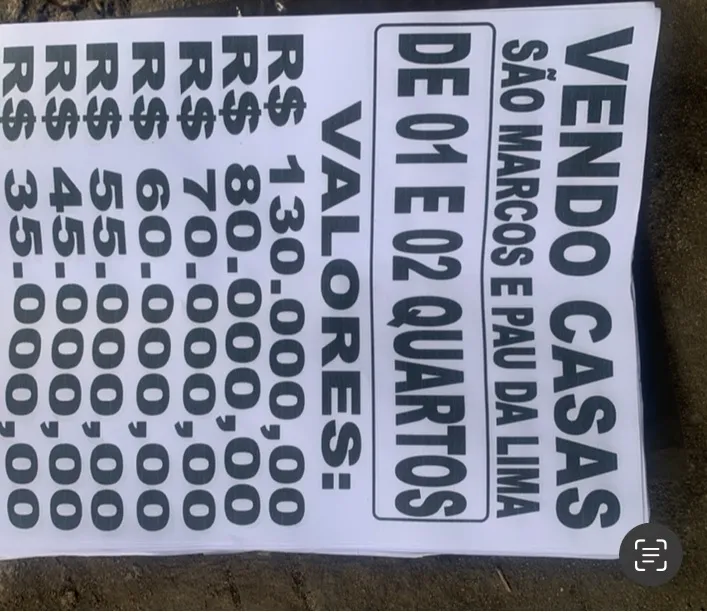 Vendas de várias casa