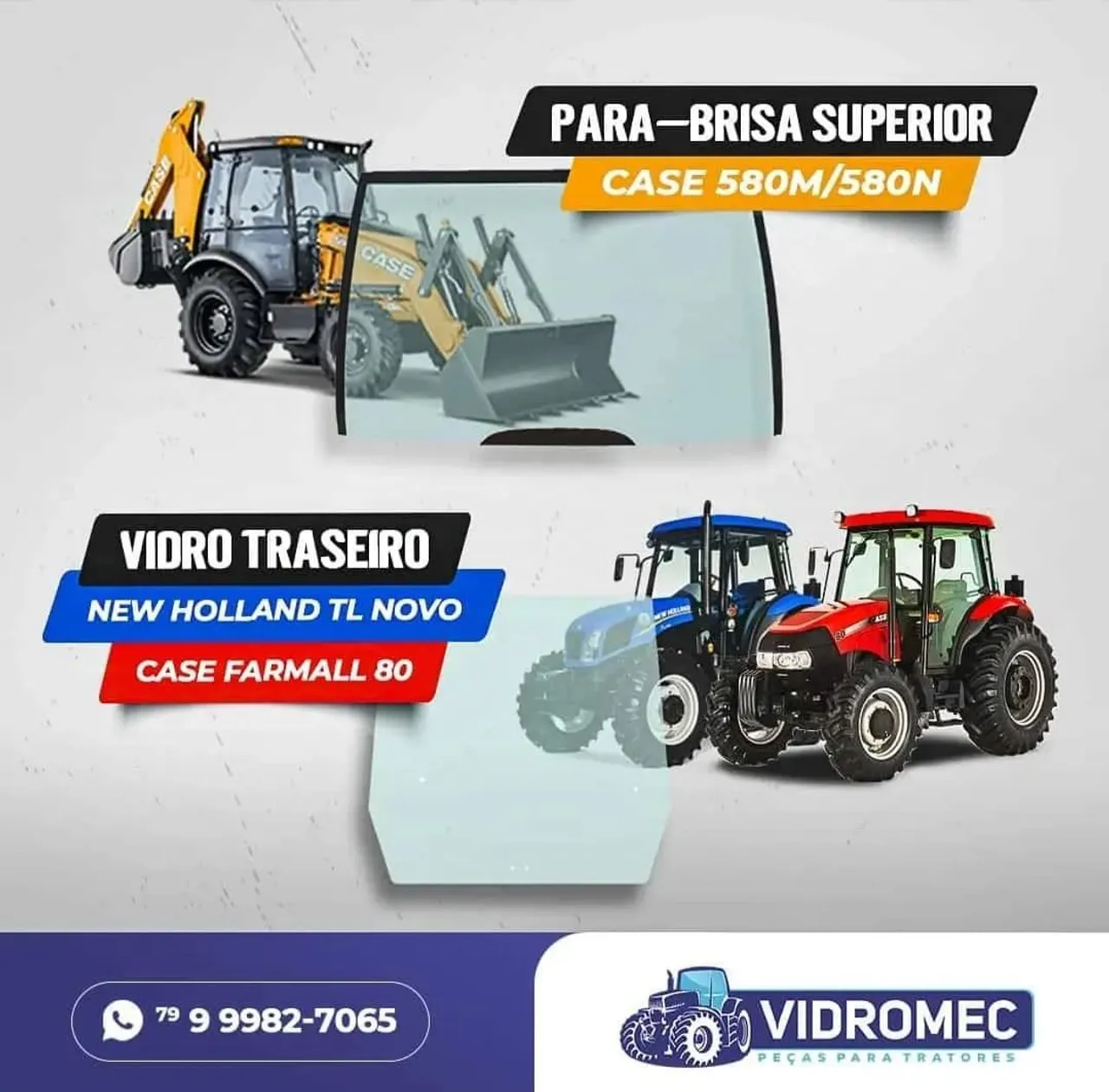 Vidros para Tratores