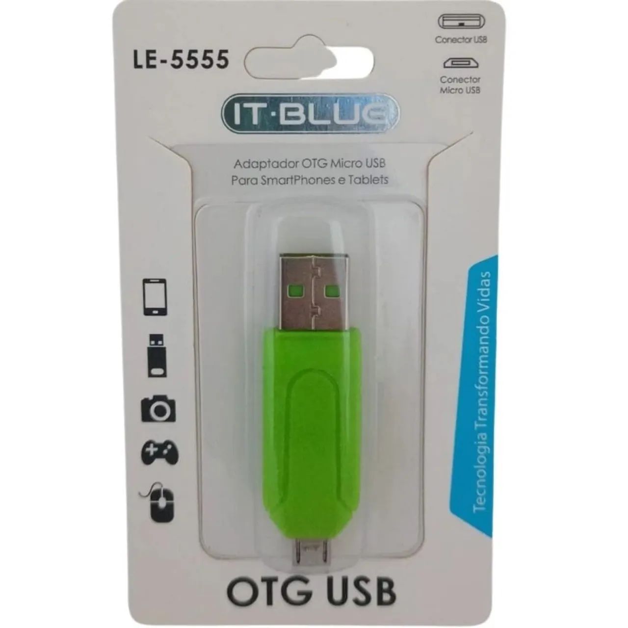 Adaptador Micro OTG Usb V8 Usb Cartão Sd Micro