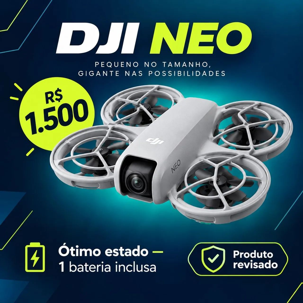 Drone DJI Neo ? Ótimo Estado + 1 Bateria