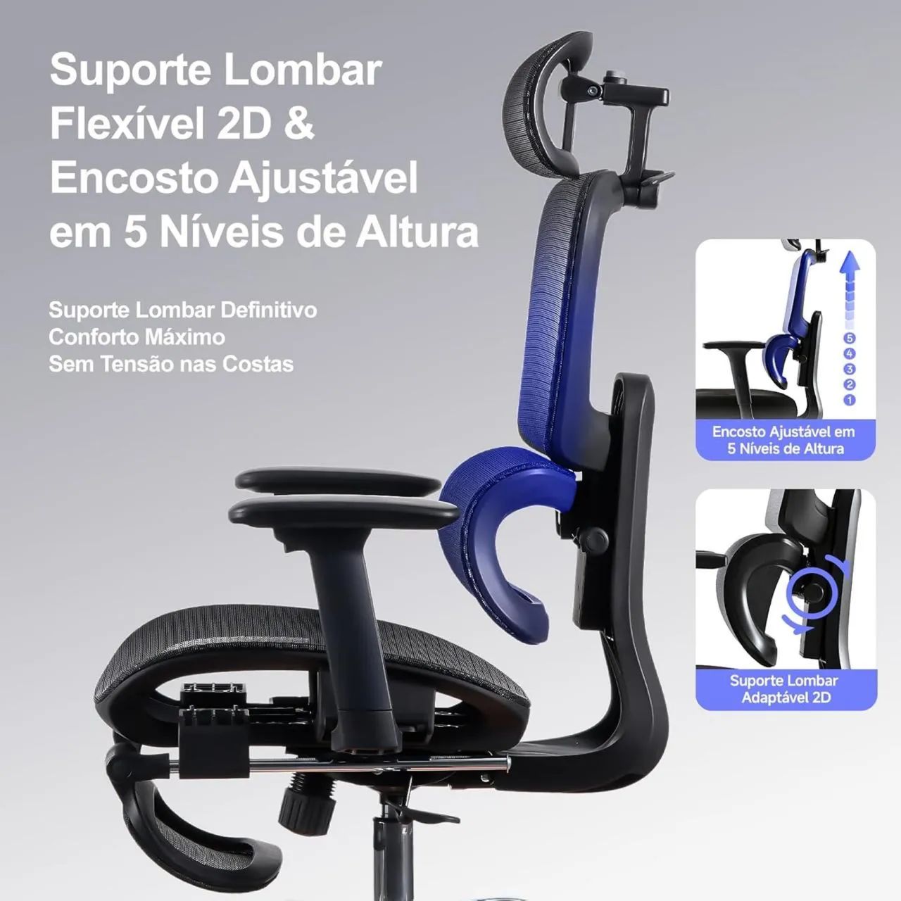 Cadeira Ergonômica ajustável  LarkLeaves 