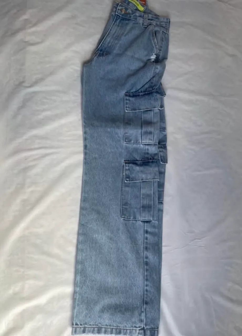 Calça cargo jeans NOVA  - Foto 3