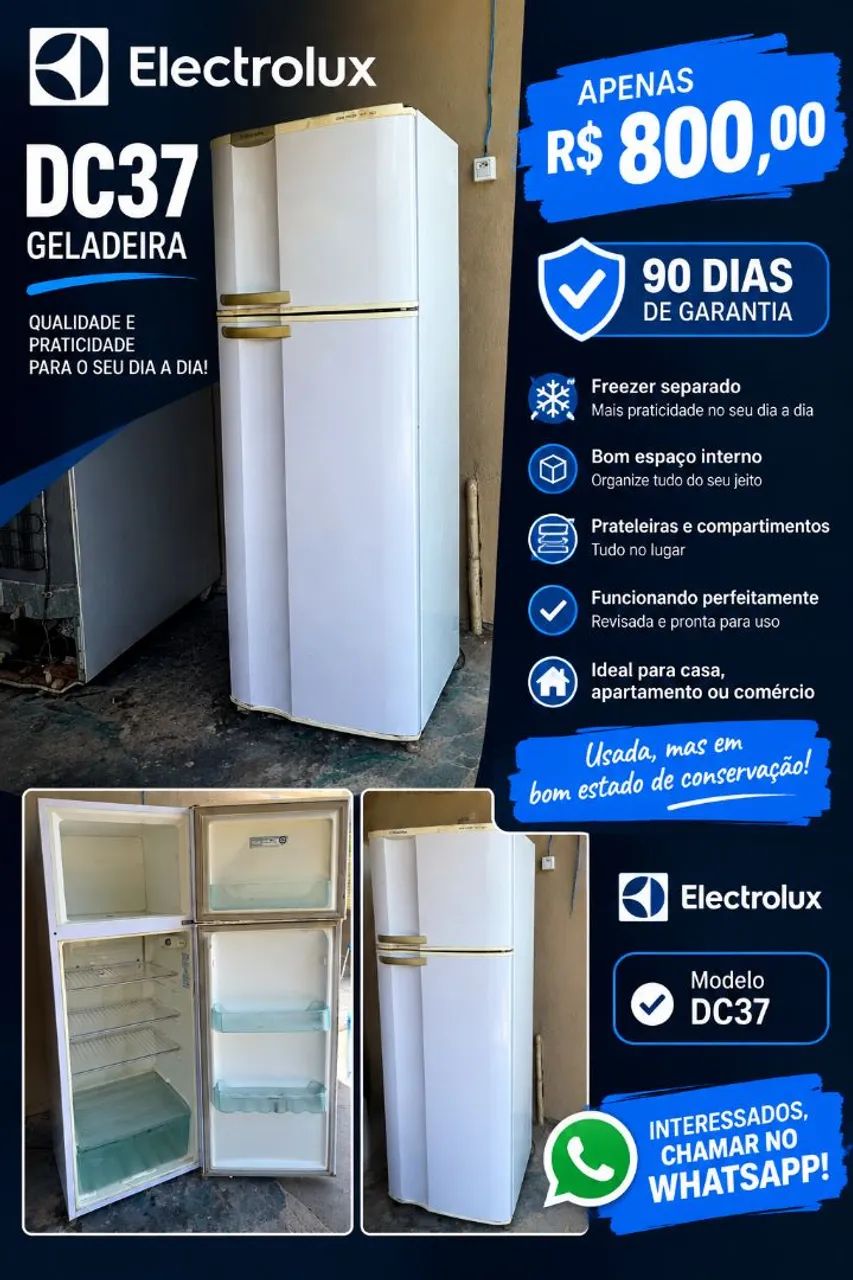 Geladeira Electrolux dc37 usada funcionando perfeitamente 