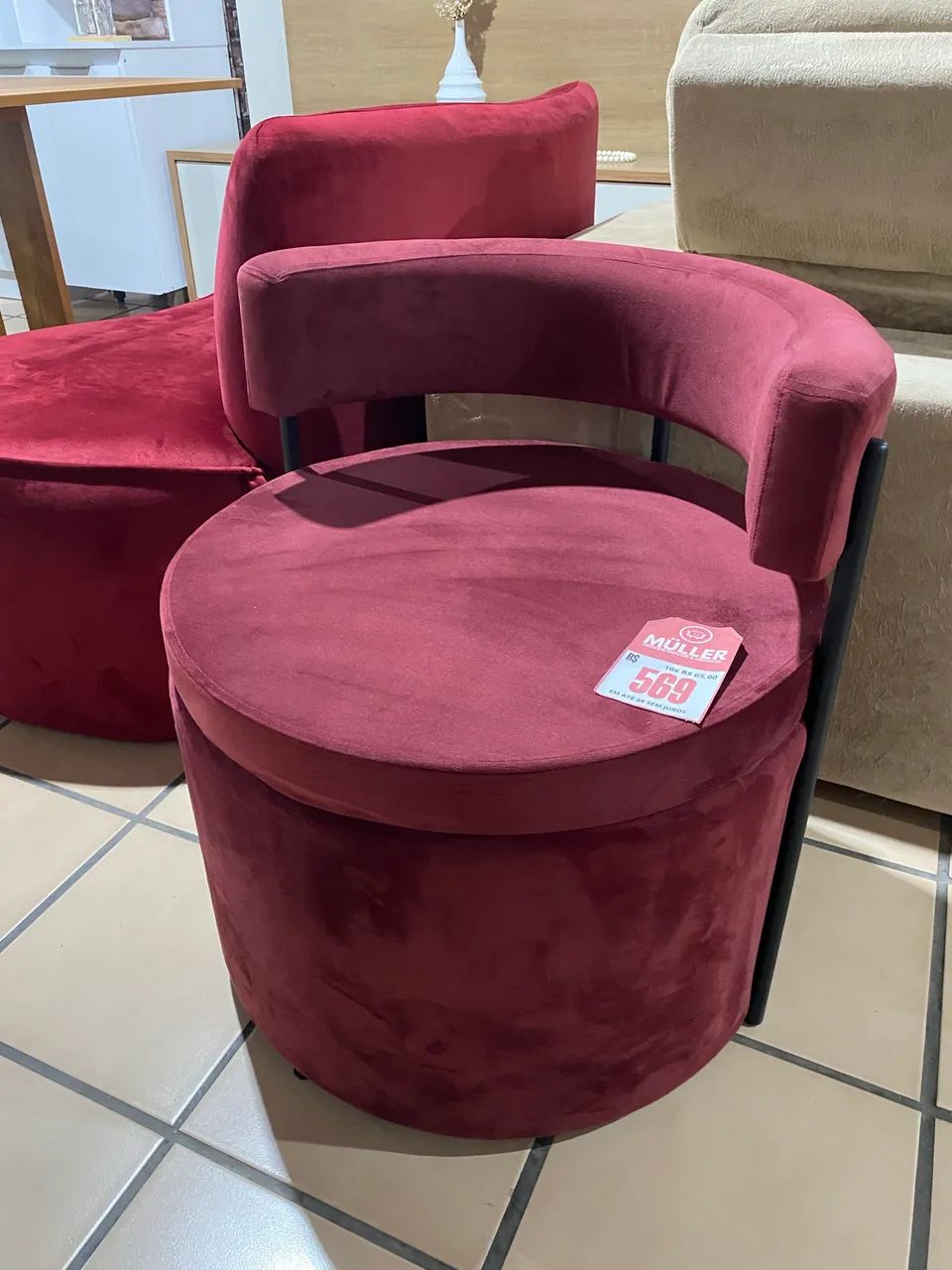 Poltrona de veludo  - Foto 2