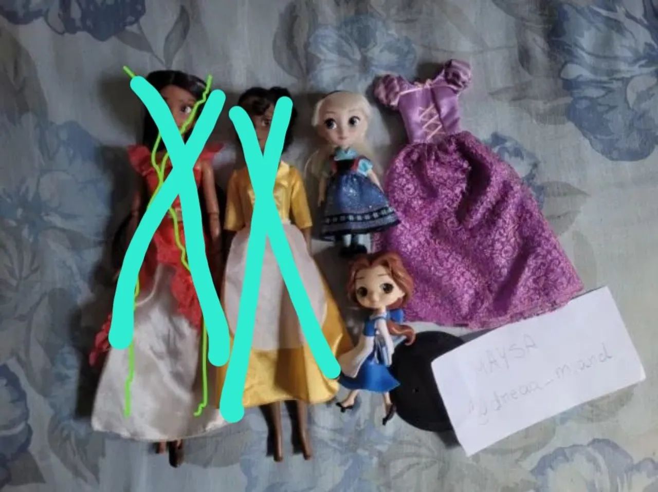 Lote disney  elsa bela rapunzel 