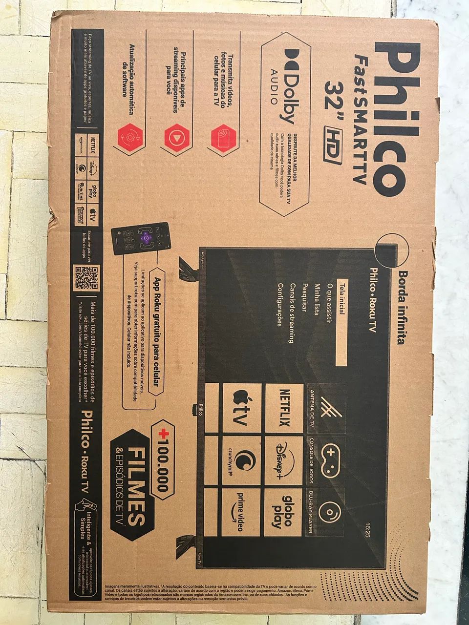 Smart TV Philco 32 Polegadas LED Roku Nova com Garantia e NF - Foto 3