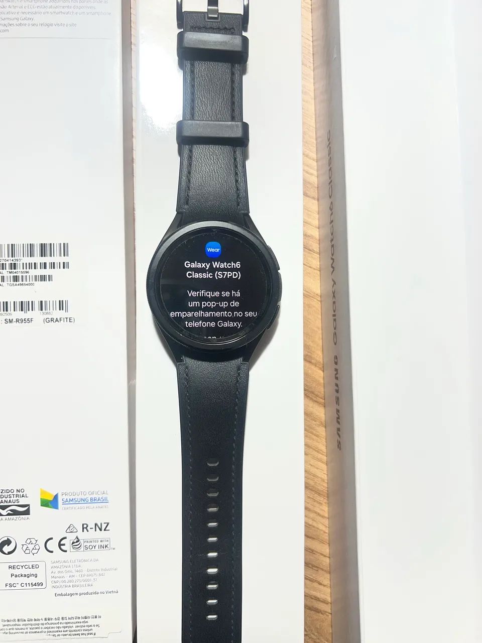 Smartwatch Galaxy Watch6 Classic Lte 47mm Grafite Samsung Desenho da pulseira Liso  - Foto 4