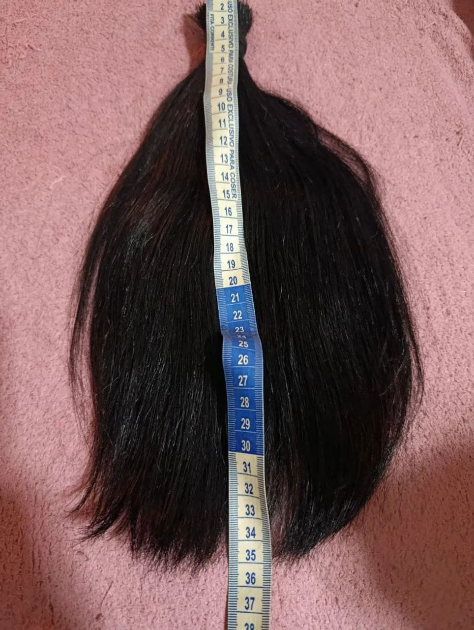 Cabelo Humano 37 cm longo forte super bem cuidado  - Foto 5