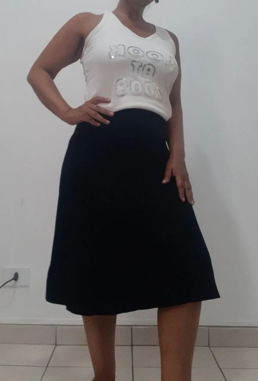 saia em malha viscose com lycra