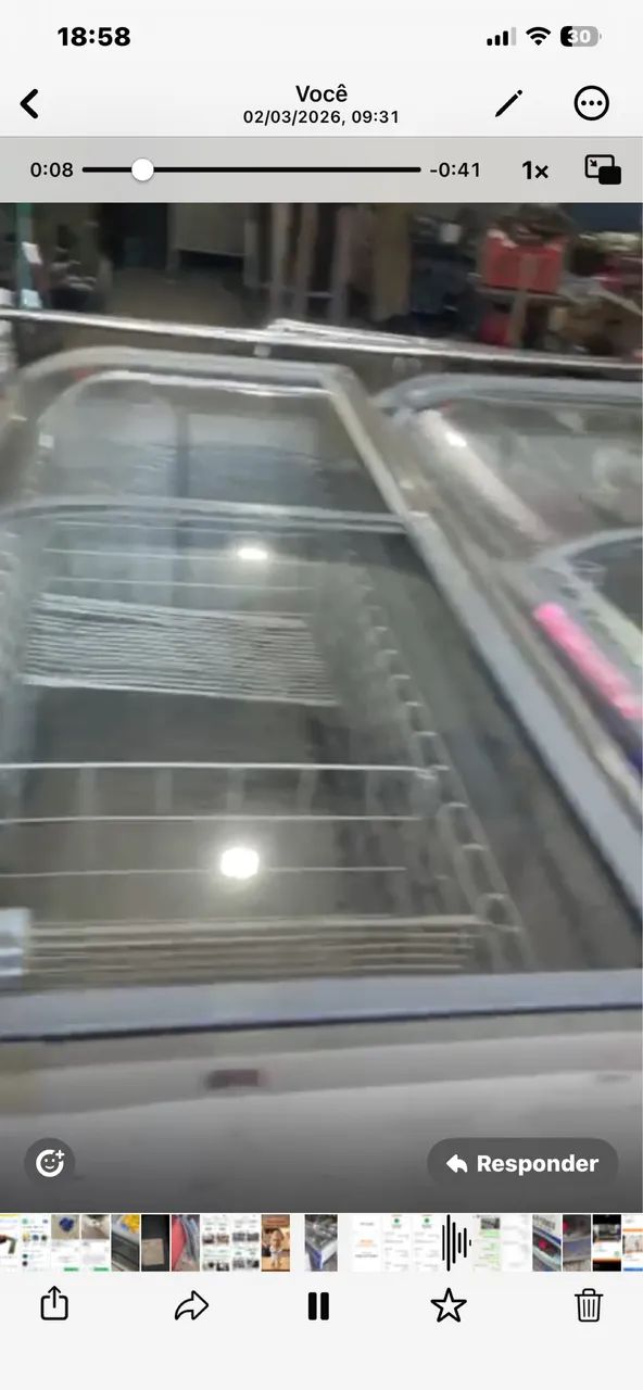 Tampas de vidro freezer de ilha ELETROFRIO