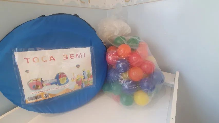 Toca Infantil com bolinhas ( 2 tocas e túnel)