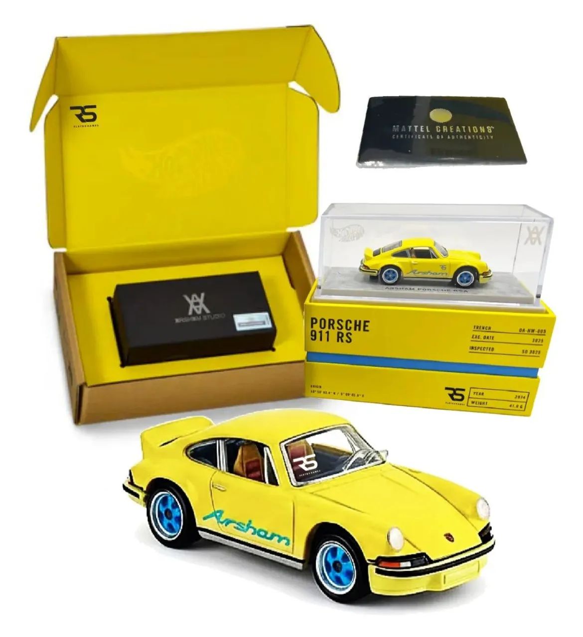 Miniatura Hot Wheels Daniel Arsham Porsche 911 RS Amarelo RLC Red