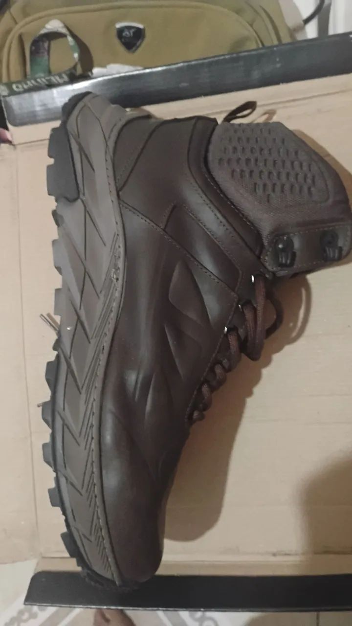 Bota TREKKING Thor Bootpillar Tamanho 46 café - couro Legítimo - Foto 3