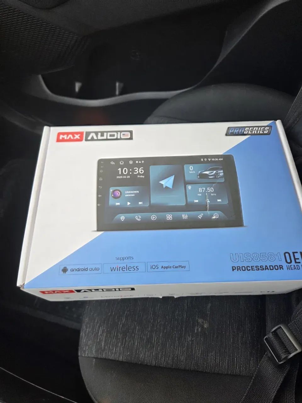 Central Multimídia Max Audio 9" CarPlay e Android Auto Sem Fio