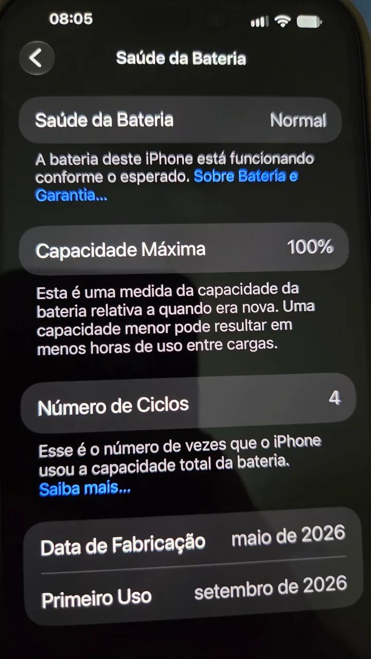 iPhone 17 Pro Max 512 gb - Azul - Novo - Foto 4