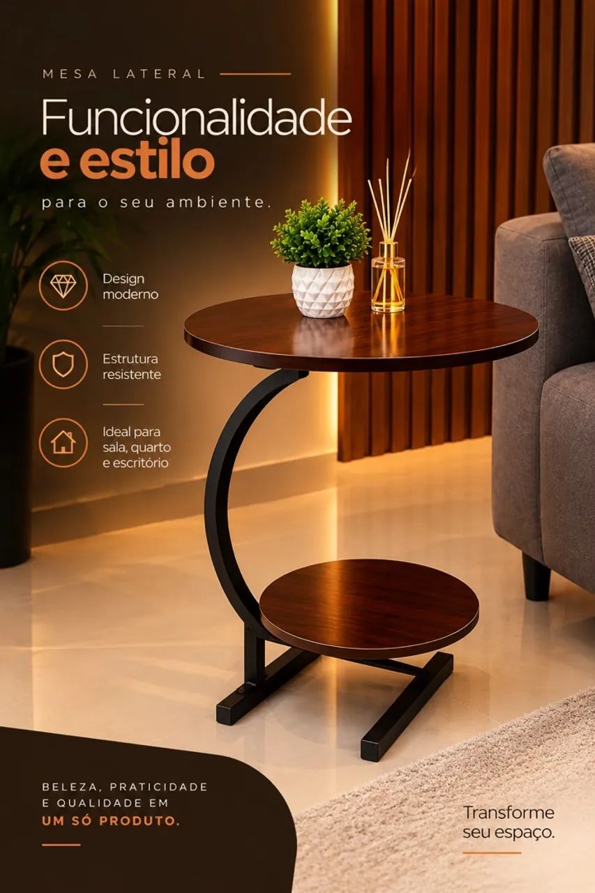 Mesa lateral de dois andares