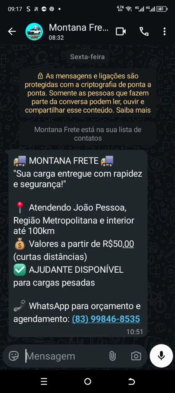 FRETE  whatsapp *35 - Foto 2