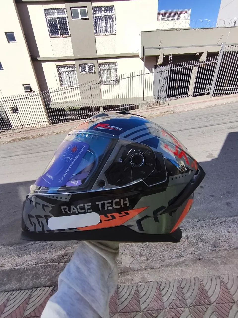 Capacete Race Tech Volt Ninja Silver 