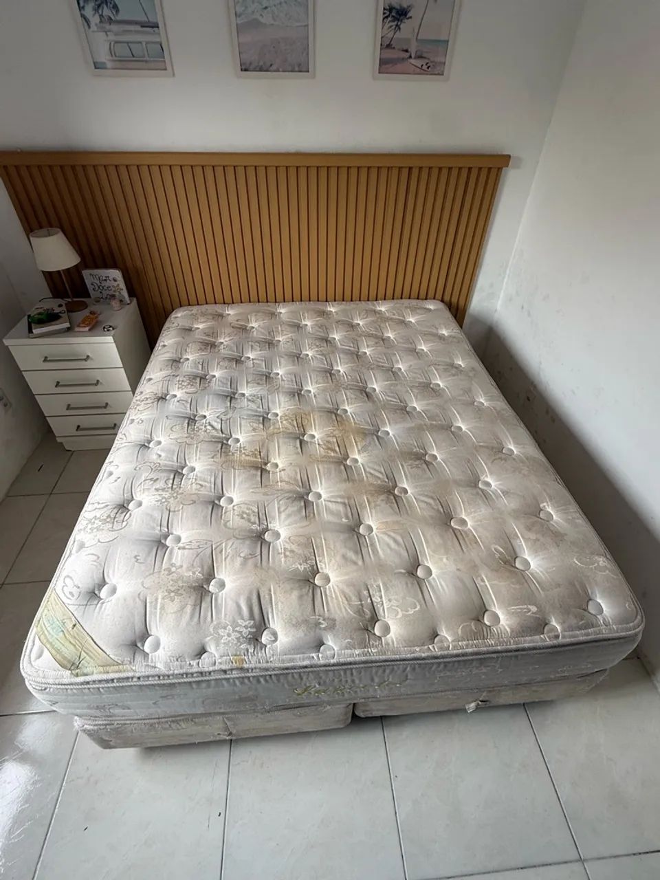 CAMA BOX QUEN COLCHÃO + BASE