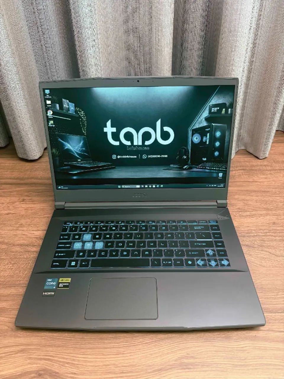 Notebook Gamer MSI Thin 15 Intel Core i5 RTX3050 16Gb 512SSD 15.6" Polegadas 144hz - Foto 5