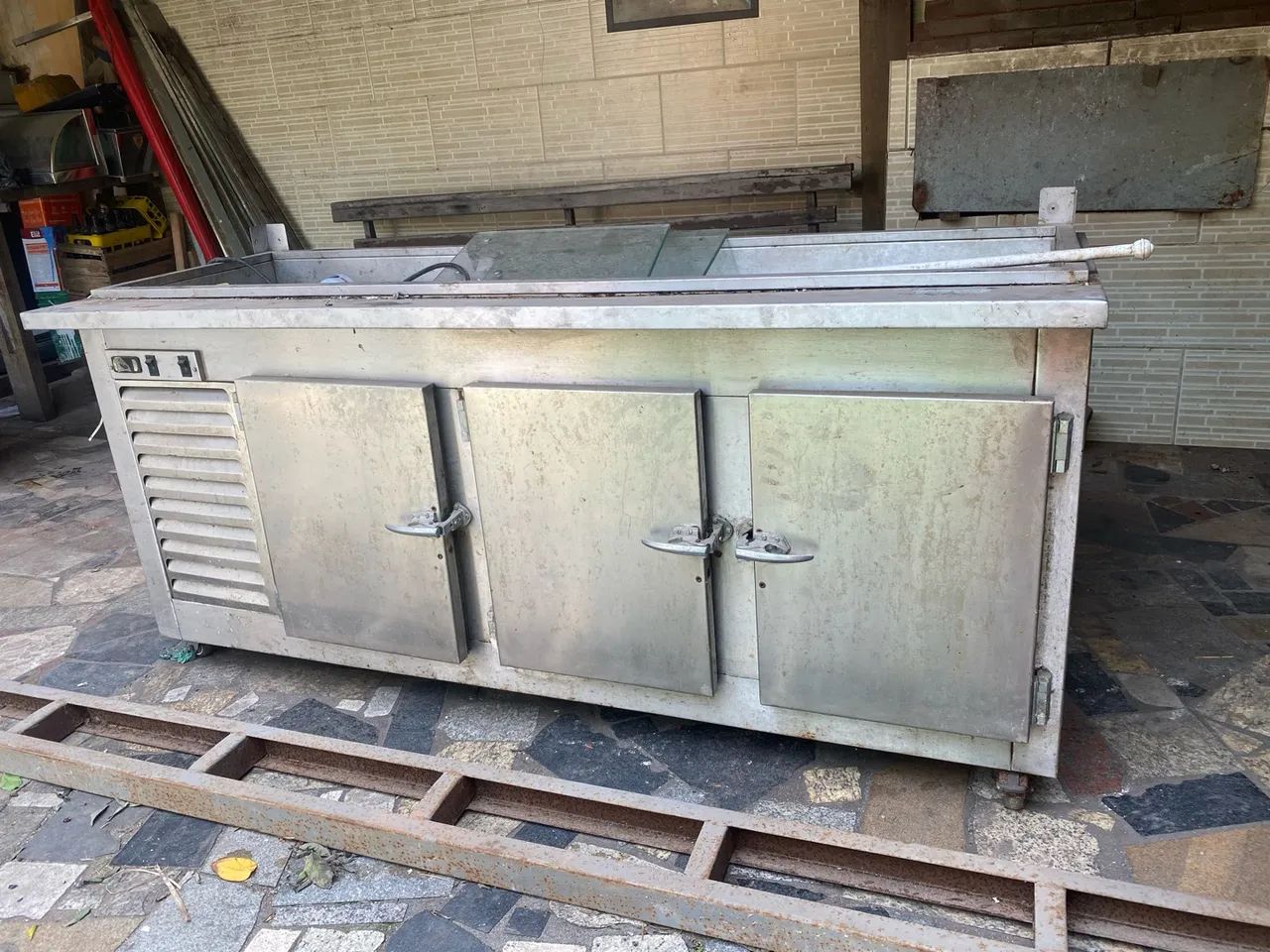 Balcão refrigerado de inox