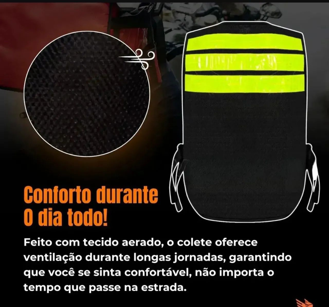 Colete motrix motoboy tamanho M - Foto 5