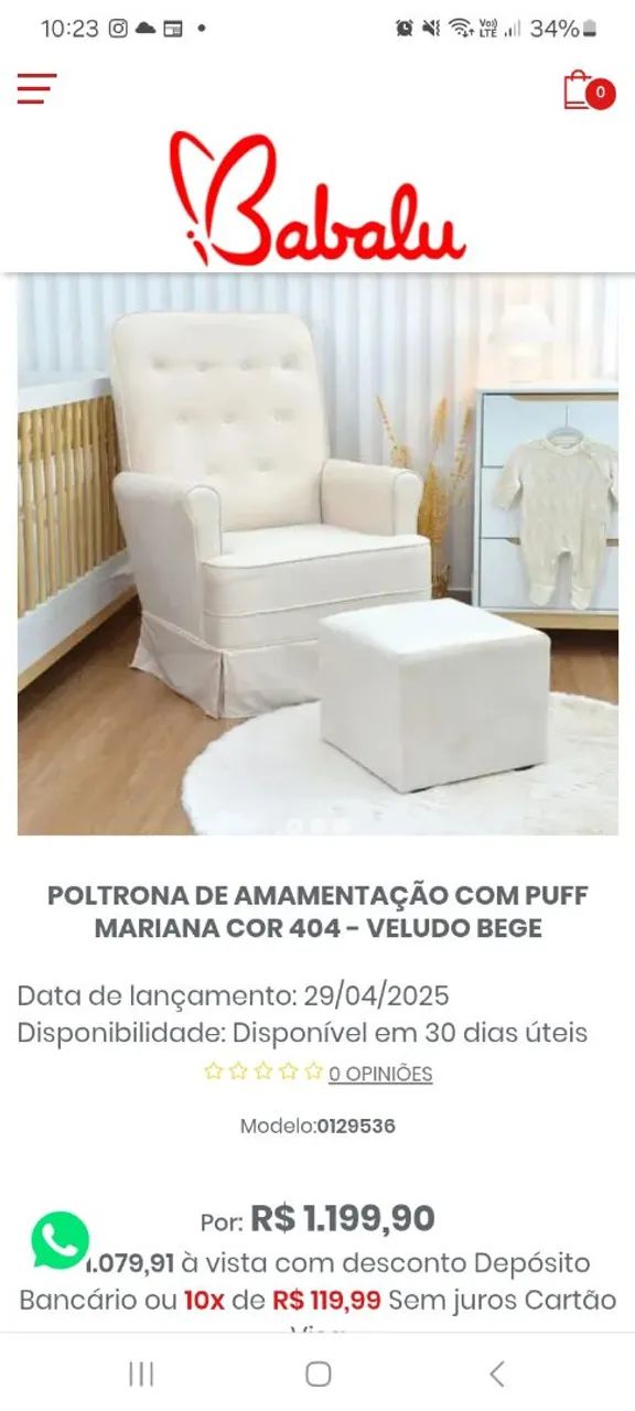 Poltrona de amamentação  - Foto 2