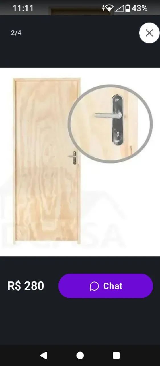 Porta com batente 