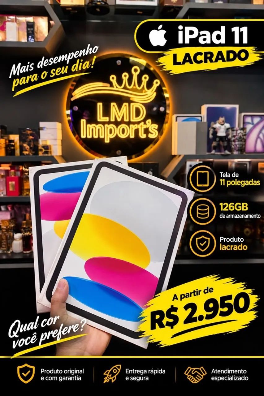 iPad 11ª geração 128GB Lacrado