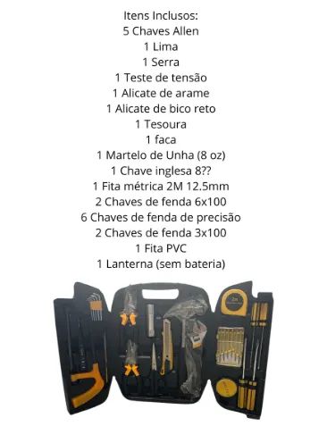 Kit Ferramentas Basicas Com 27 Peças Completo Prateado - Foto 2