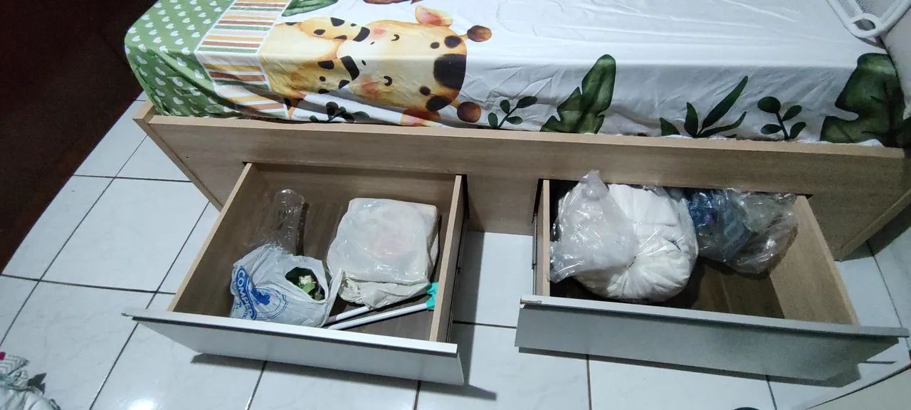 Cama em MDF duplo com colchão  - Foto 3