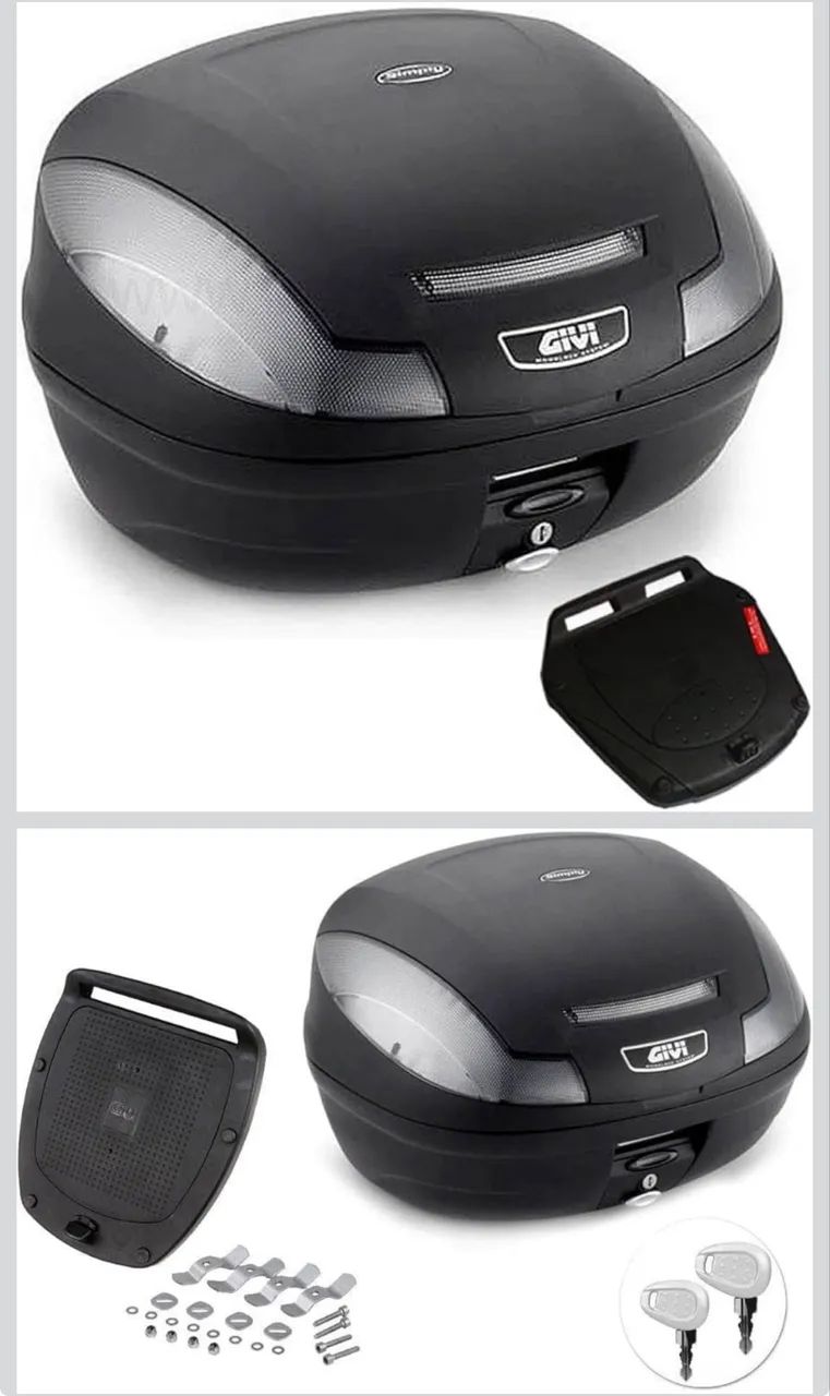Baú Bauleto Moto Monolock E470n Simply 47 Litros - Givi Fumê - Foto 4