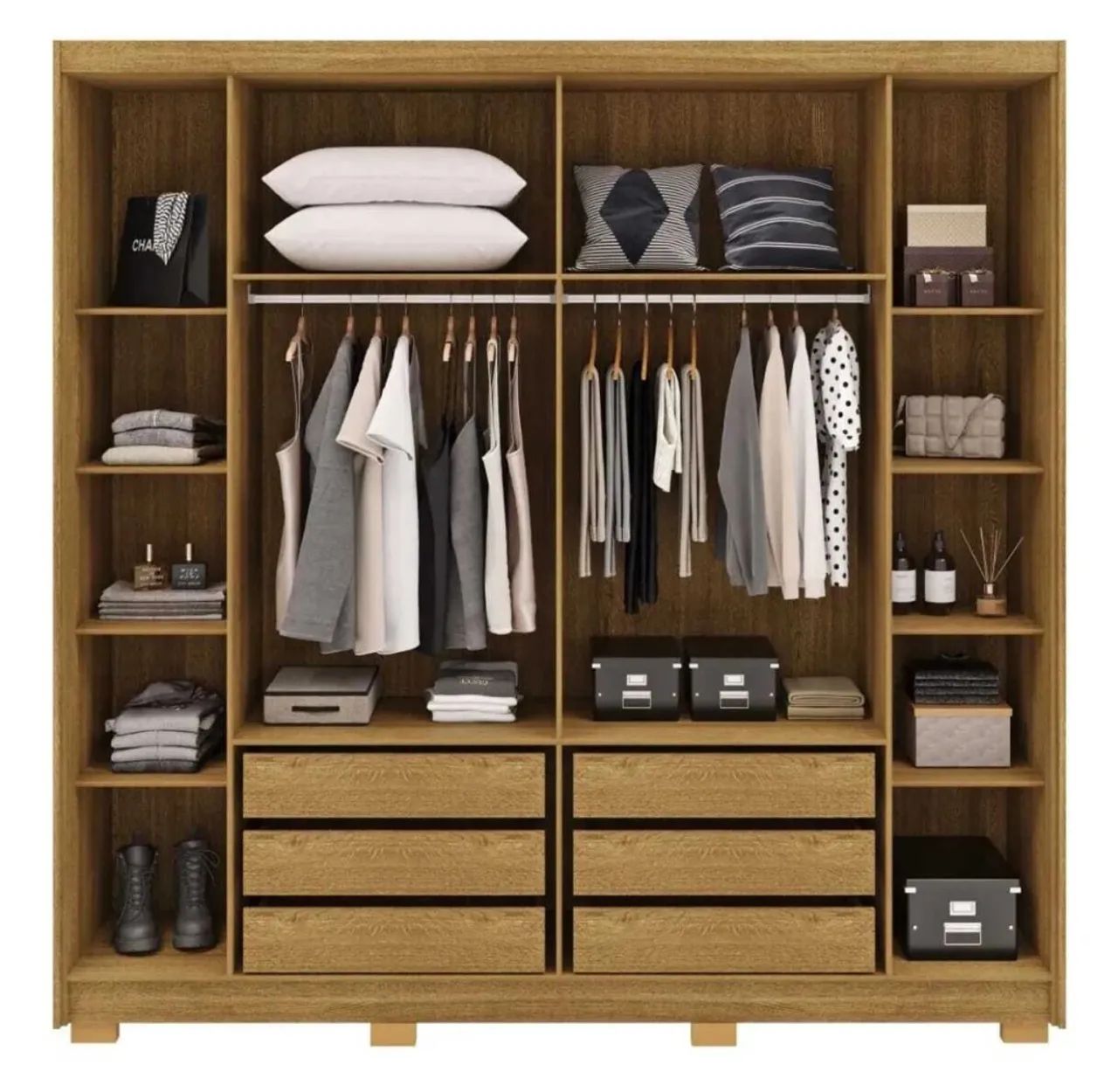 Guarda roupa casal 6 pt 100% MDF - Foto 2